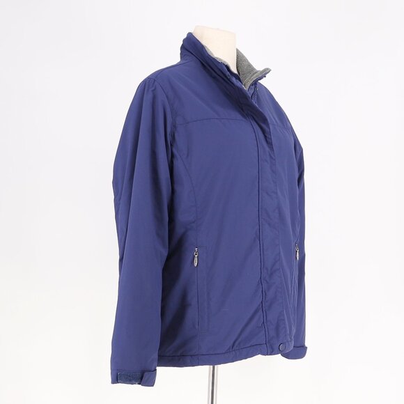 L.L.BEAN Women's Fleece Lined Zip-Up Jacket Thinsulate Blue Size L - Picture 2 of 8